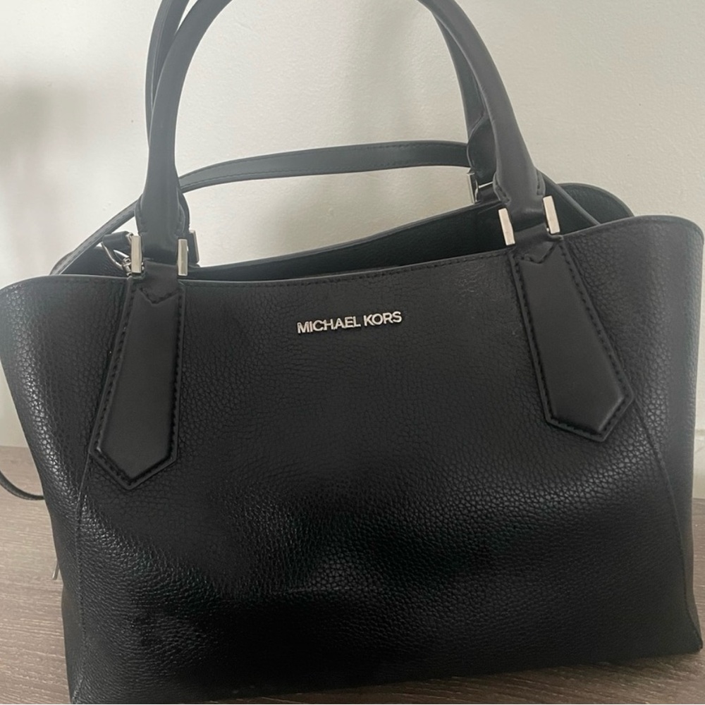 Michael Kors Black Structured Tote Bag